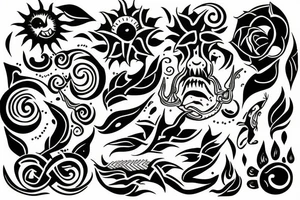 Sun outline tattoo idea