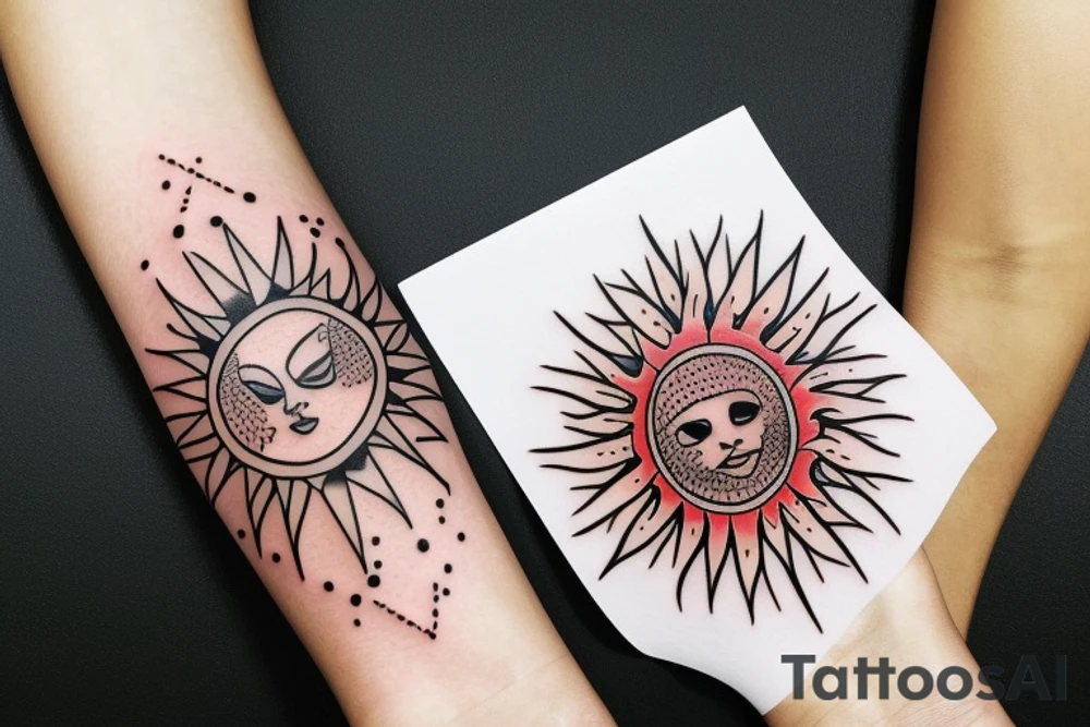 Sun rise tattoo idea