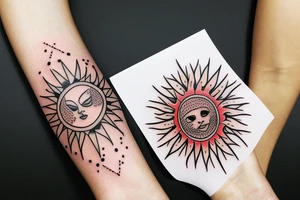 Sun rise tattoo idea