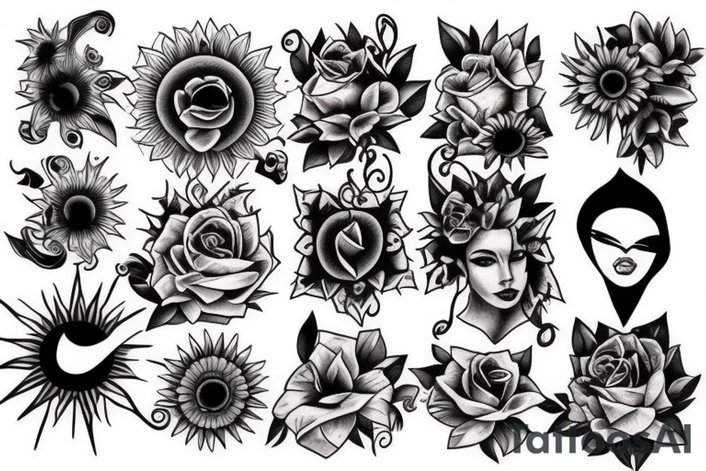 Sun rise tattoo idea
