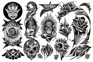 Sun with rays tattoo idea