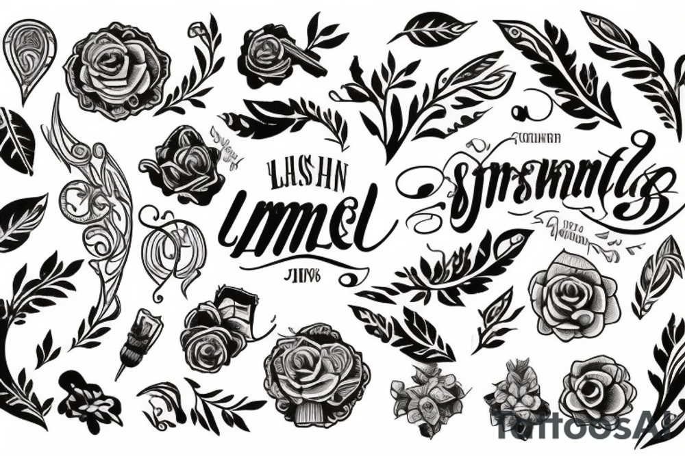 Initials LMBJ tattoo idea