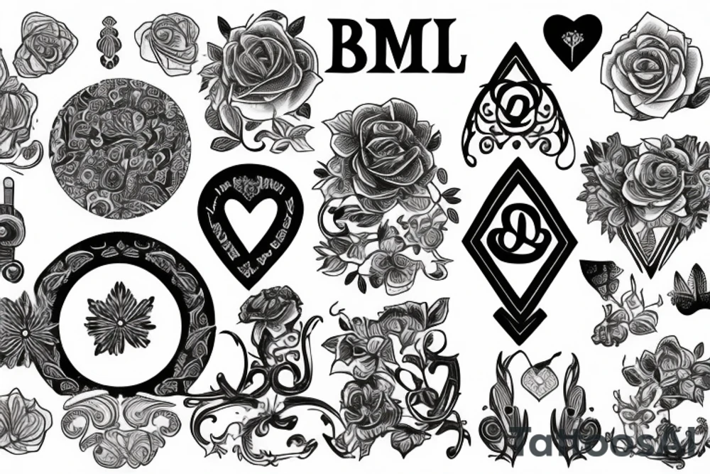 Initials LMBJ tattoo idea