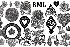 Initials LMBJ tattoo idea
