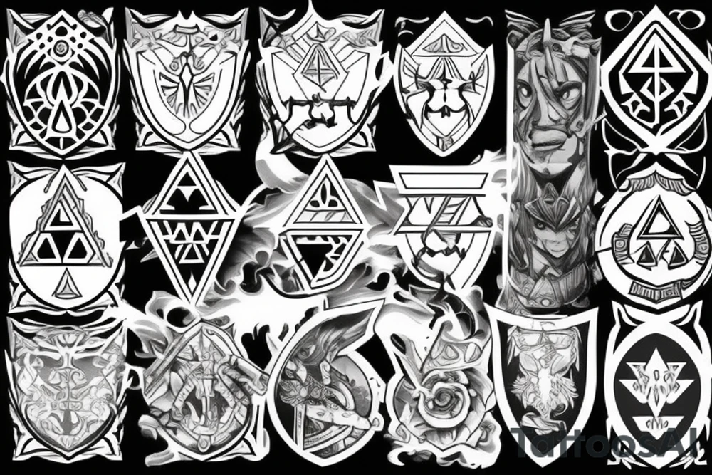 hyrule crest tattoo idea