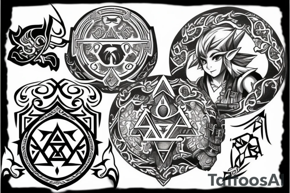 hyrule crest tattoo idea