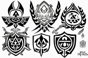 hyrule crest tattoo idea