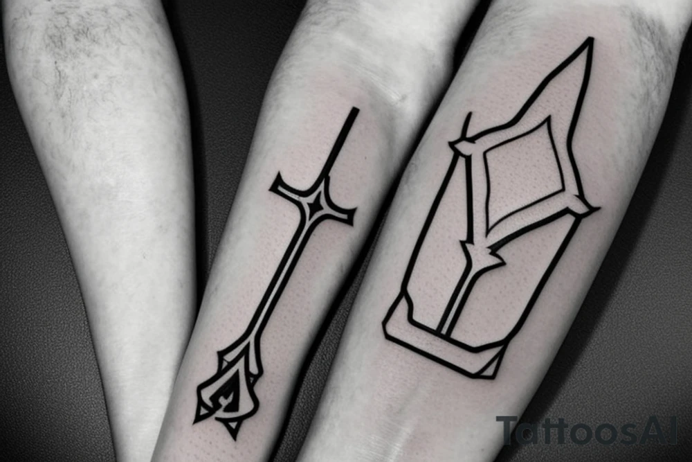 the master sword as a lightsaber tattoo idea