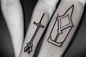 the master sword as a lightsaber tattoo idea