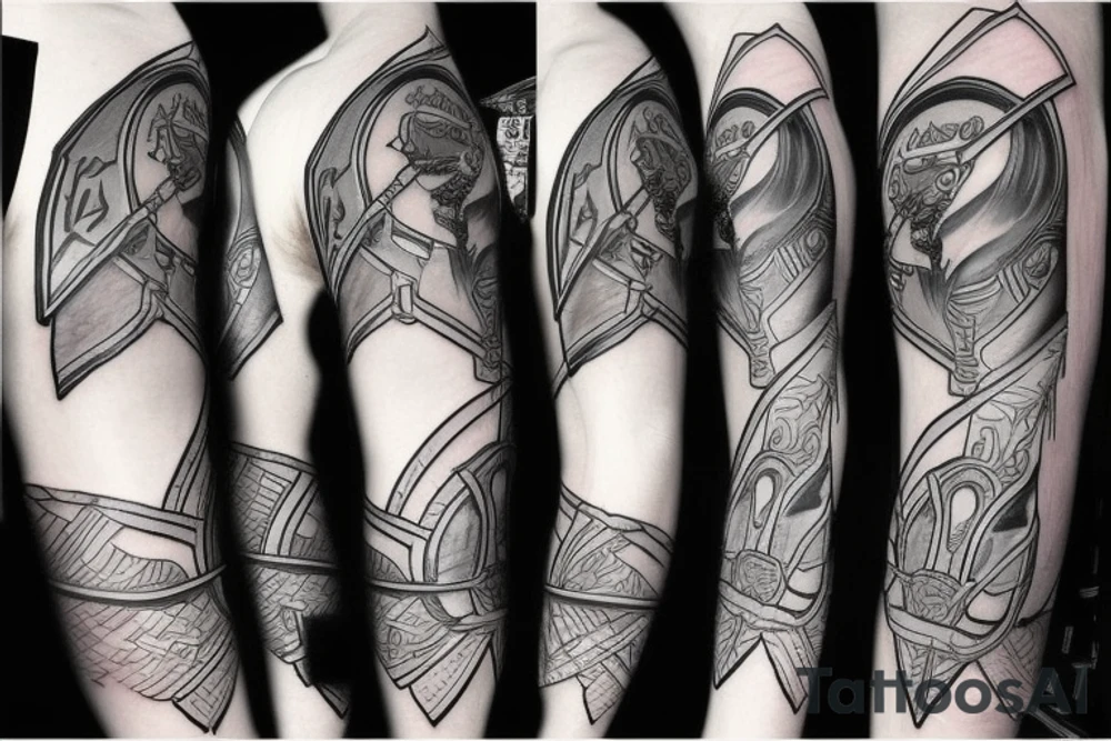 the master sword as a lightsaber tattoo idea