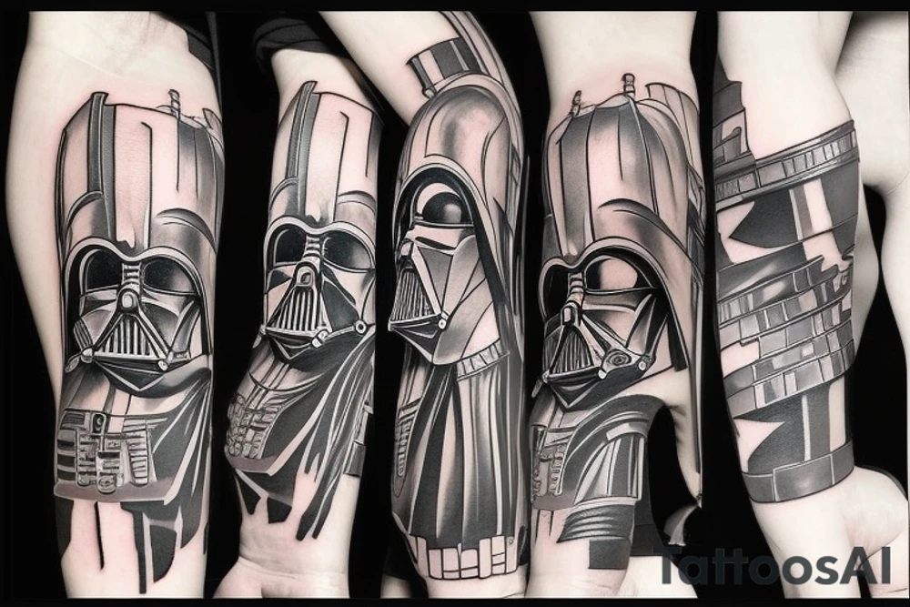 darth  vader and link mashup tattoo idea