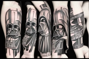 darth  vader and link mashup tattoo idea