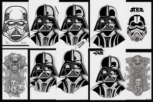 darth  vader and link mashup tattoo idea