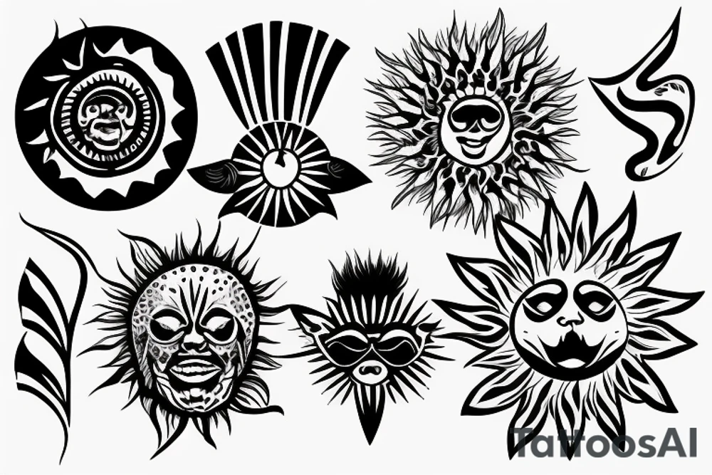 Sun rays tattoo idea