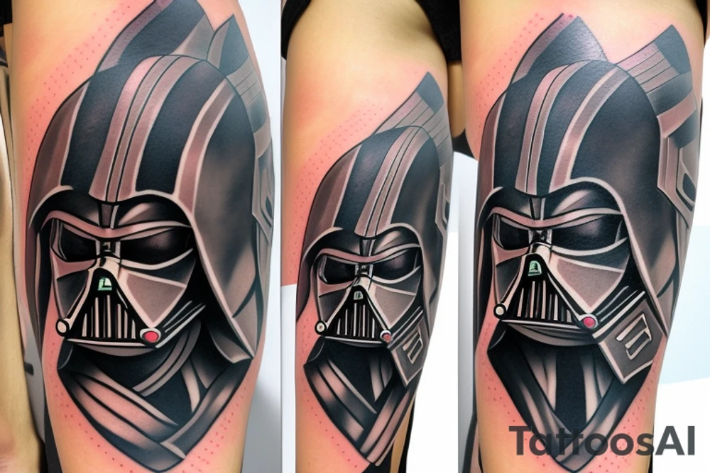Link from the Legend of Zelda dressed up like Darth Vader tattoo idea