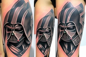 Link from the Legend of Zelda dressed up like Darth Vader tattoo idea