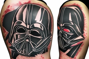 Link from the Legend of Zelda dressed up like Darth Vader tattoo idea