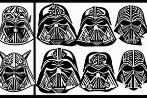 Link from the Legend of Zelda dressed up like Darth Vader tattoo idea