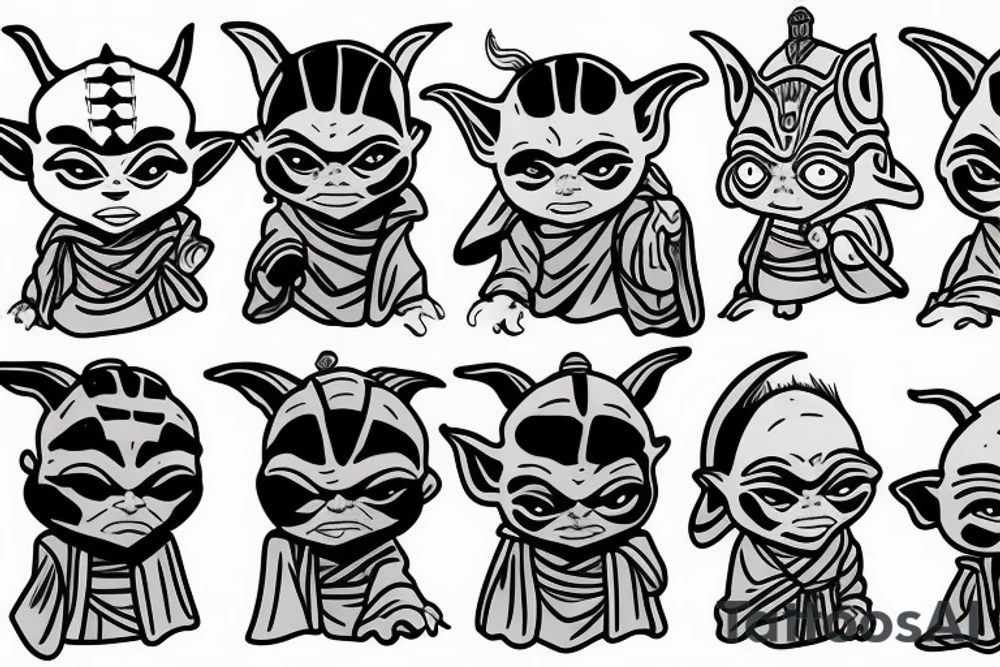 Yoda as a samurai tattoo idea