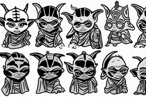 Yoda as a samurai tattoo idea