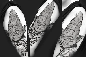 Yoda as a samurai tattoo idea