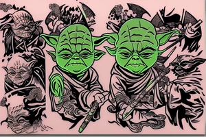 Yoda as a samurai tattoo idea