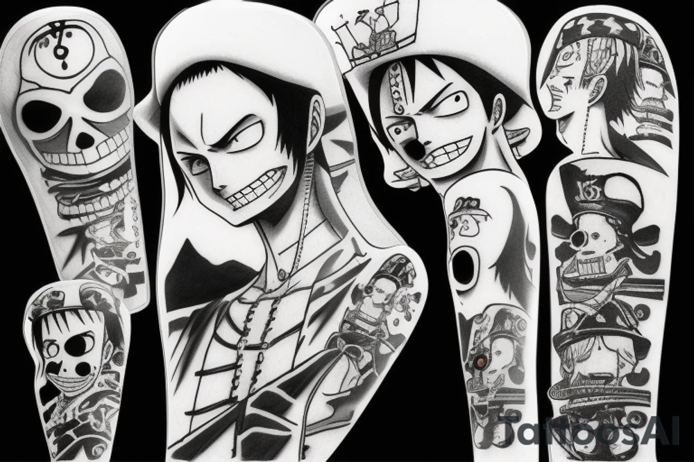 one piece trafalgar law tattoo idea