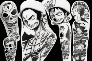 one piece trafalgar law tattoo idea