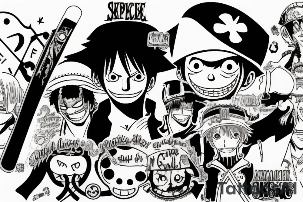 one piece trafalgar law tattoo idea