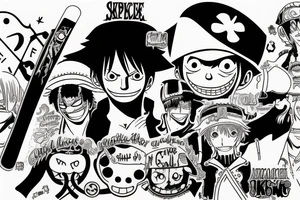 one piece trafalgar law tattoo idea