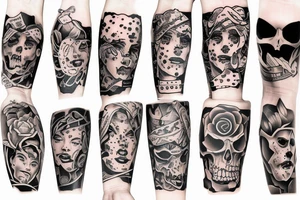Trash polka sleeve, tattoo idea
