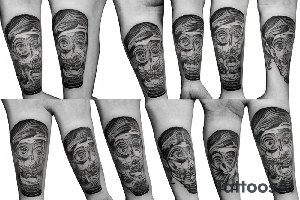 Trash polka sleeve, tattoo idea