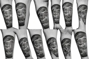 Trash polka sleeve, tattoo idea