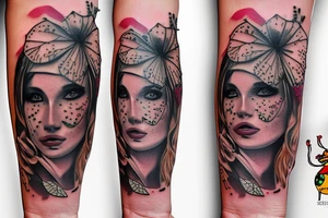 Trash polka sleeve tattoo idea