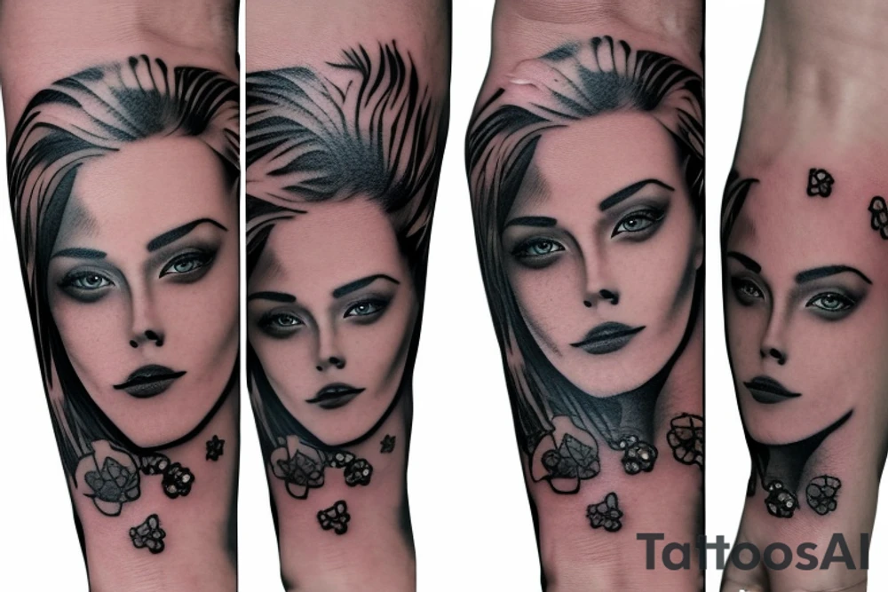 Trash polka sleeve tattoo idea