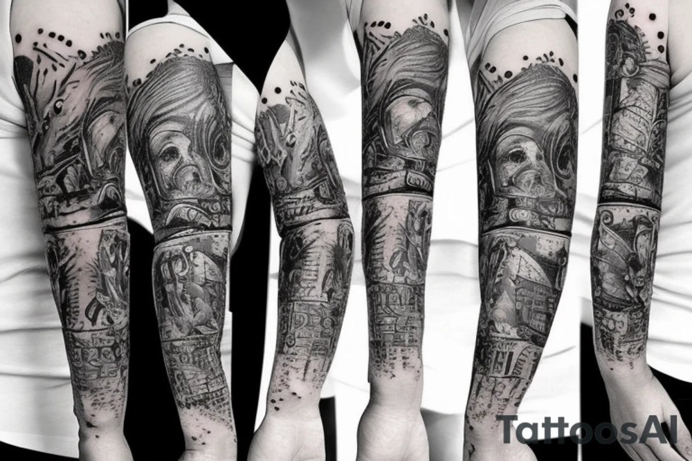 Trash polka tattoo idea