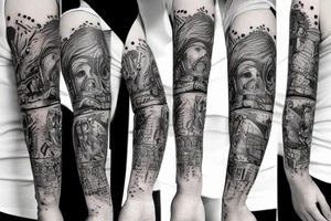Trash polka tattoo idea