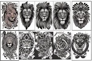 lion on shoulder tattoo idea