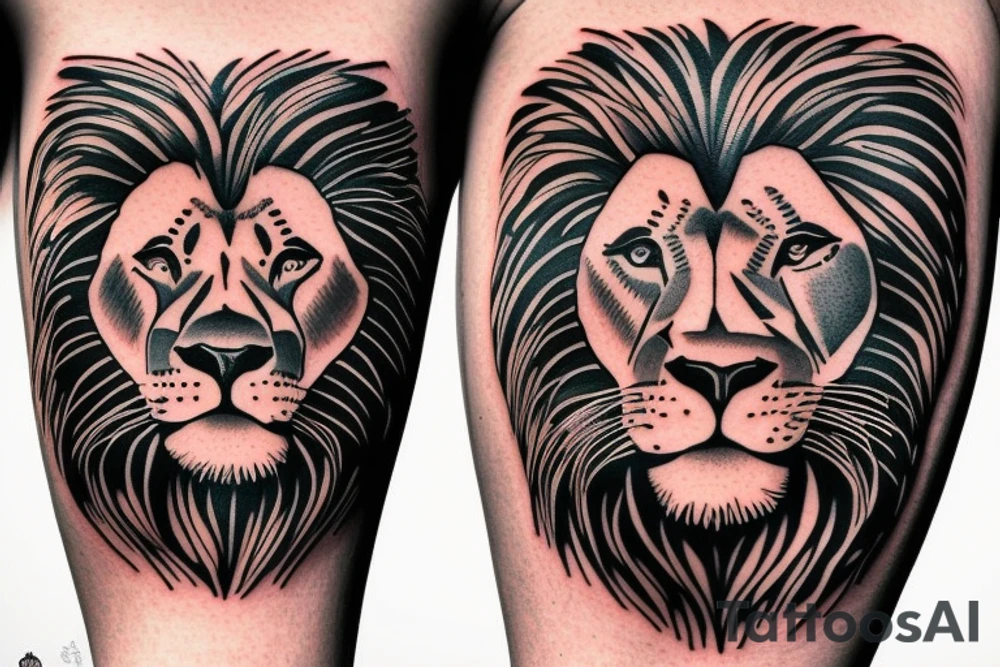 lion head, on the shoulder tattoo idea