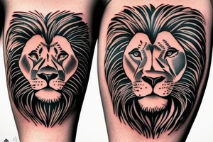lion head, on the shoulder tattoo idea