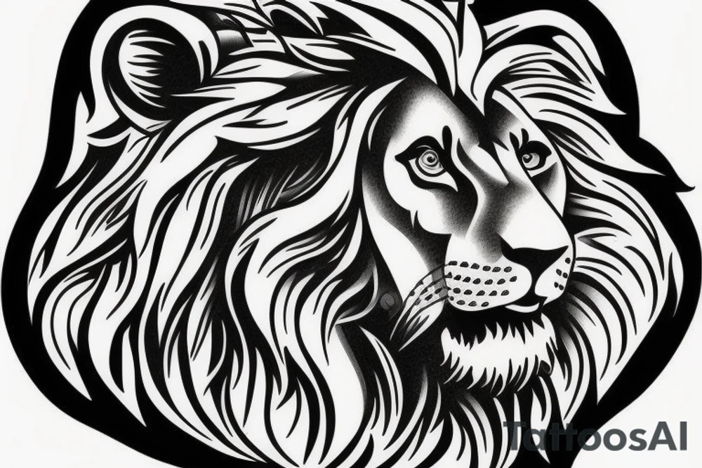 lion head, on the shoulder tattoo idea