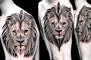 lion head, on the shoulder tattoo idea
