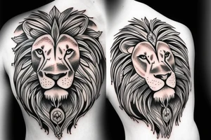 lion head, on the shoulder tattoo idea