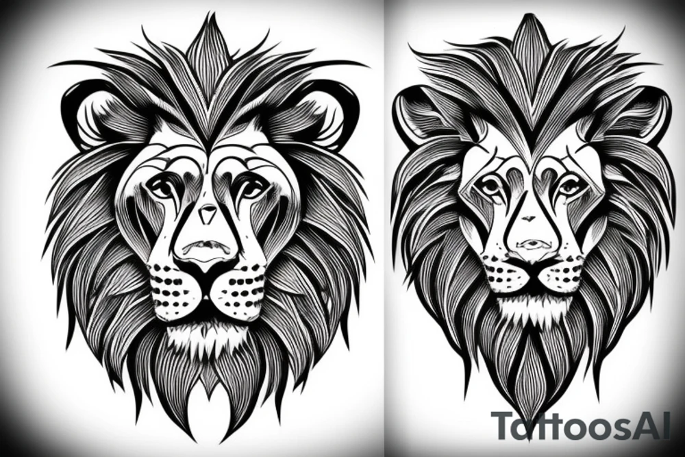lion head, on the shoulder tattoo idea
