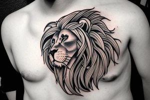 lion head, on the shoulder tattoo idea