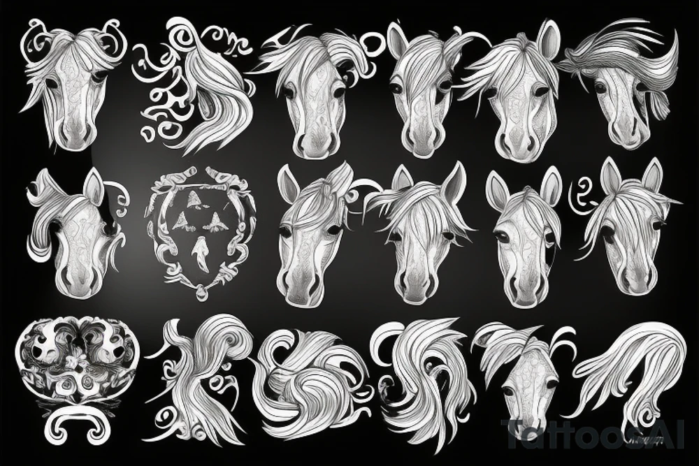 Professional horse riding memorial tattoo idea