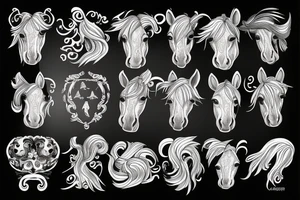 Professional horse riding memorial tattoo idea