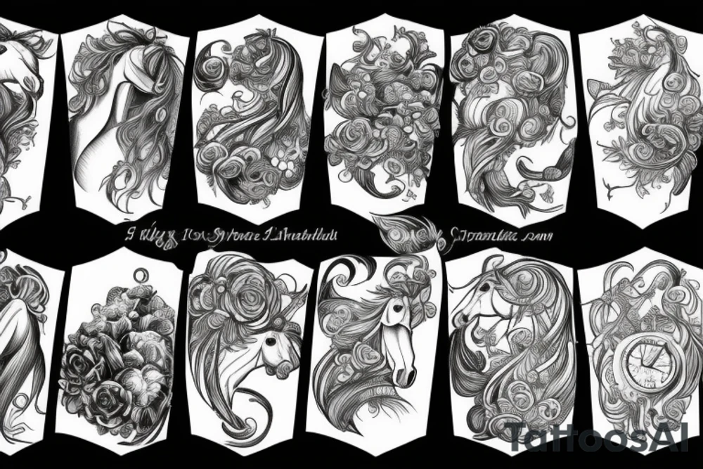 Professional horse racing tattoo idea