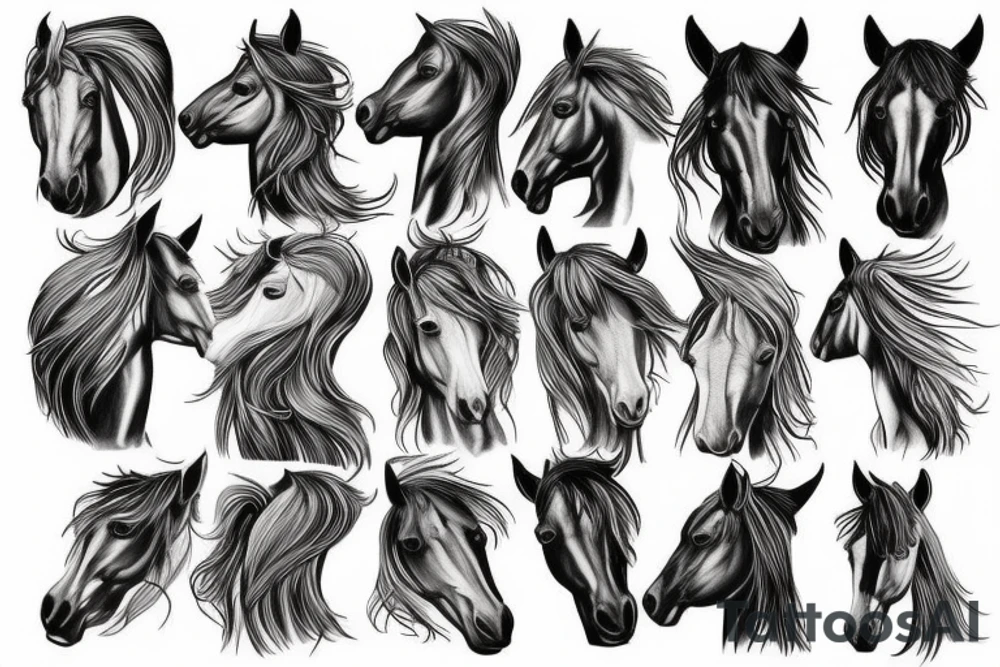 Professional horse racing tattoo idea