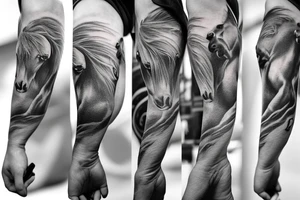 Professional horse racing tattoo idea